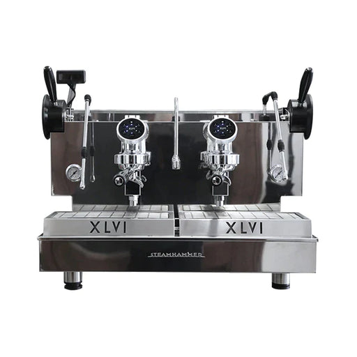 XLVI 2 GROUP STEAMHAMMER CHROME COFFEE MACHINE