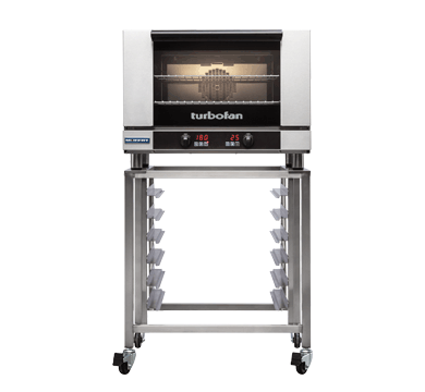 TURBOFAN  E27D2 - Full Size Tray Digital Electric Convection Oven on a Stainless Steel Stand