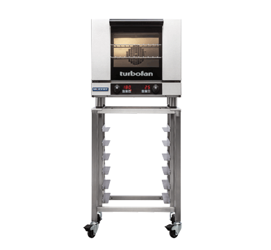 TURBOFAN  E23D3 and SK23 Stand - Half Size Tray Digital Electric Convection Oven on a Stainless Steel Stand