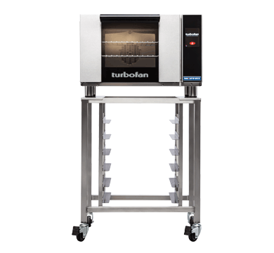TURBOFAN  E23T3 - Half Size Electric Convection Oven Touch Screen Control on a Stainless Steel Stand