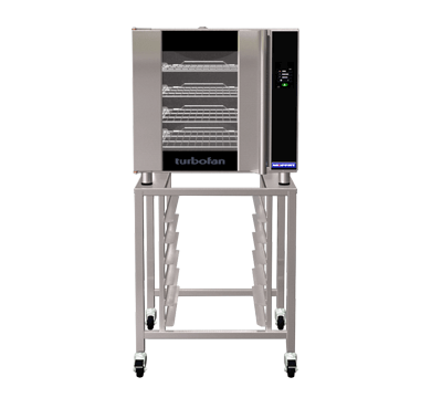 TURBOFAN E32T4 - Full Size Electric Convection Oven Touch Screen Control on a Stainless Steel Stand