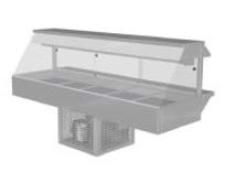 Six Module Cold Food Display with Straight Glass Face