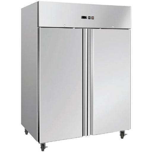 Upright Dual Solid Door Stainless Chiller